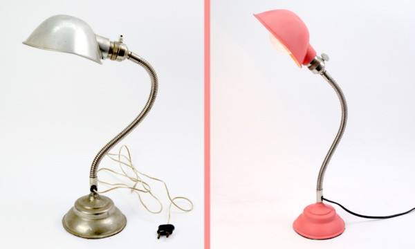 This tutorial shows you how to spray coral pintyplus on a metal lamp